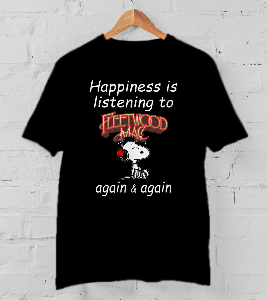 Fleetwood Mac Snoopy Listening T-Shirt