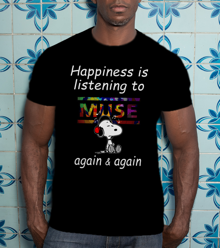 Snoopy Headphones Muse Peanuts Comic Strip T-Shirt