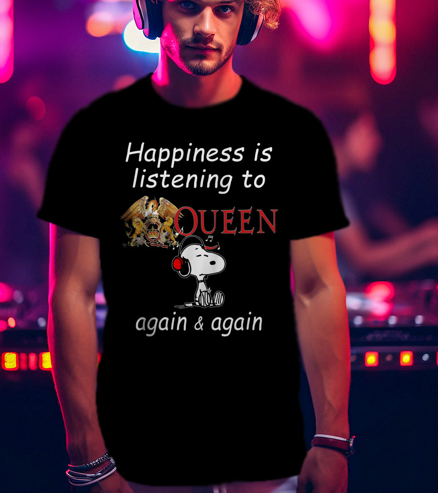 Queen Snoopy Headphones T-Shirt