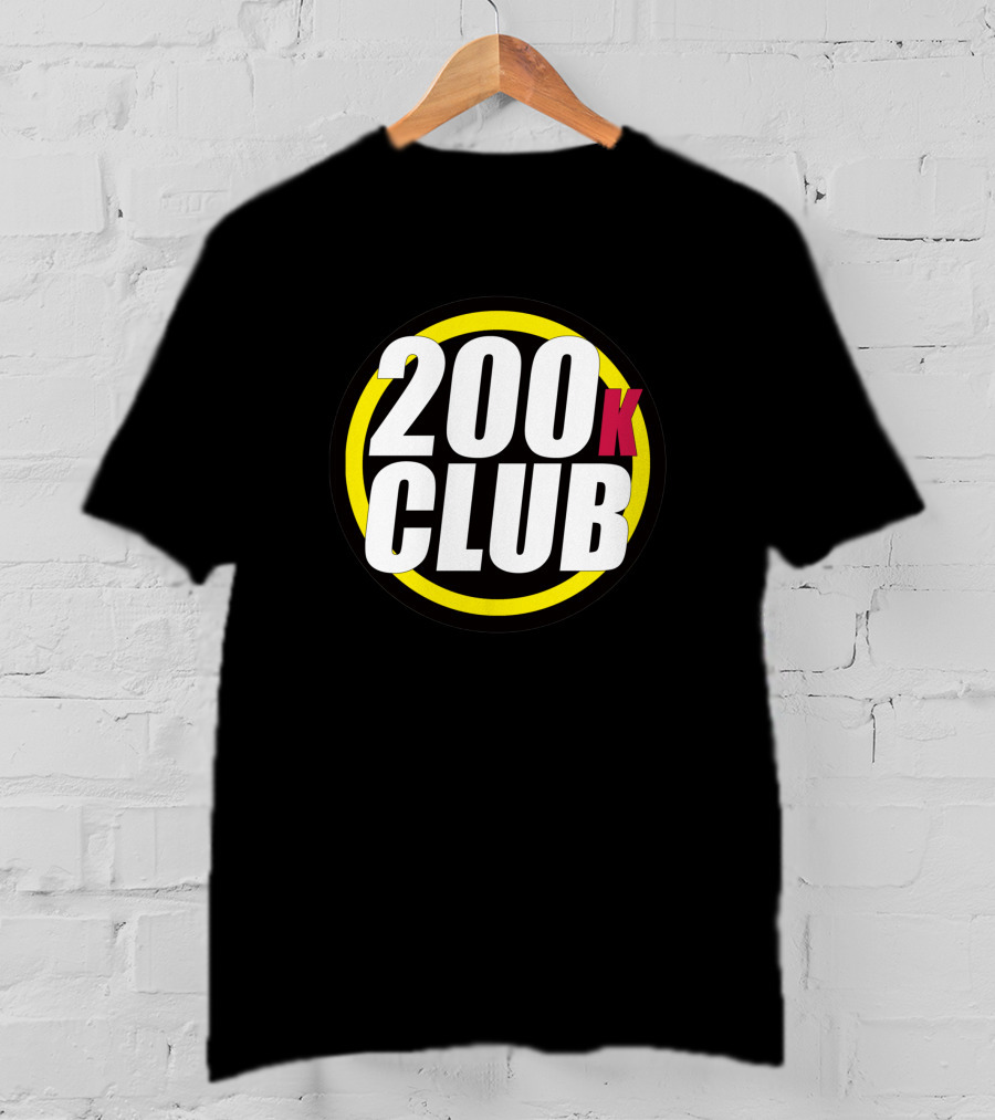 200K Club Dark Edition Bold Yellow Circle T-Shirt