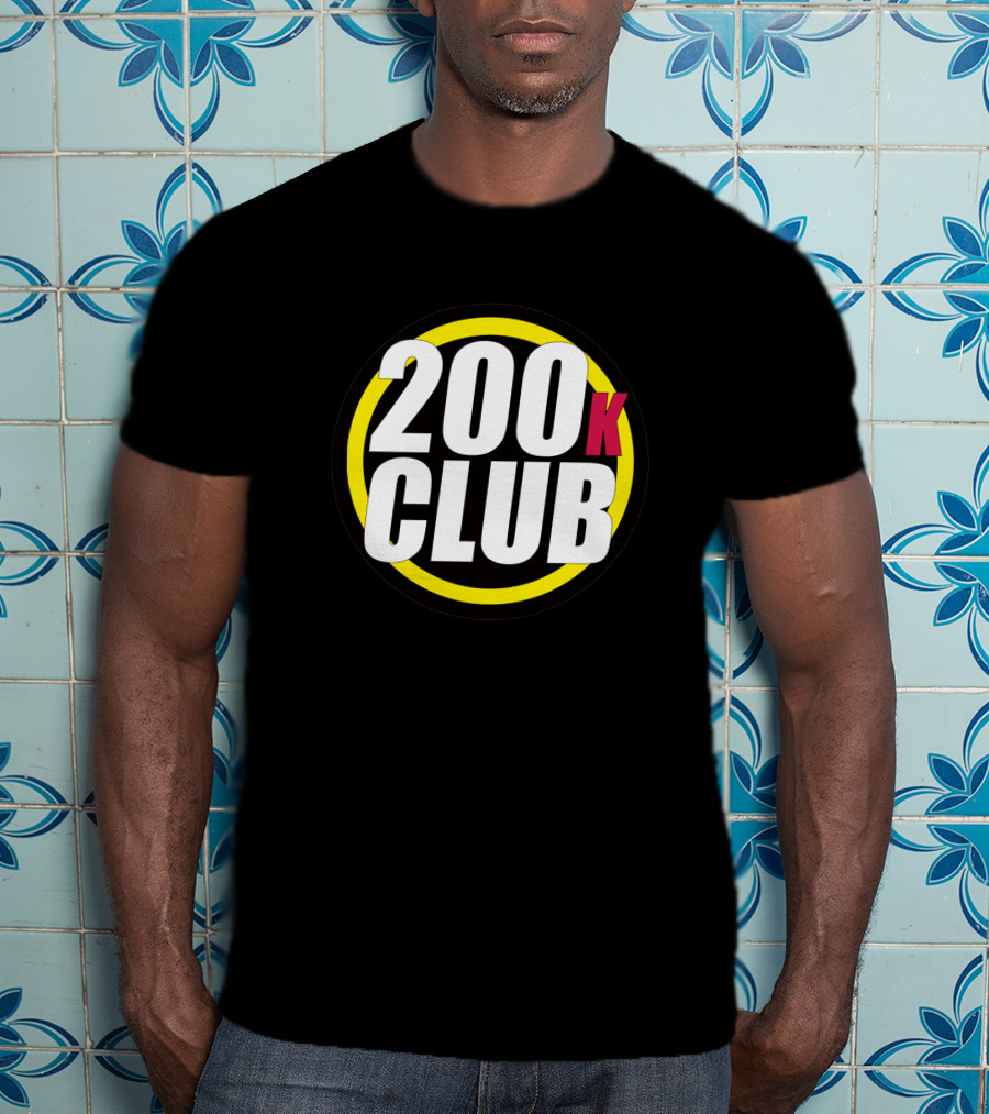 200K Club Dark Edition Bold Yellow Circle T-Shirt