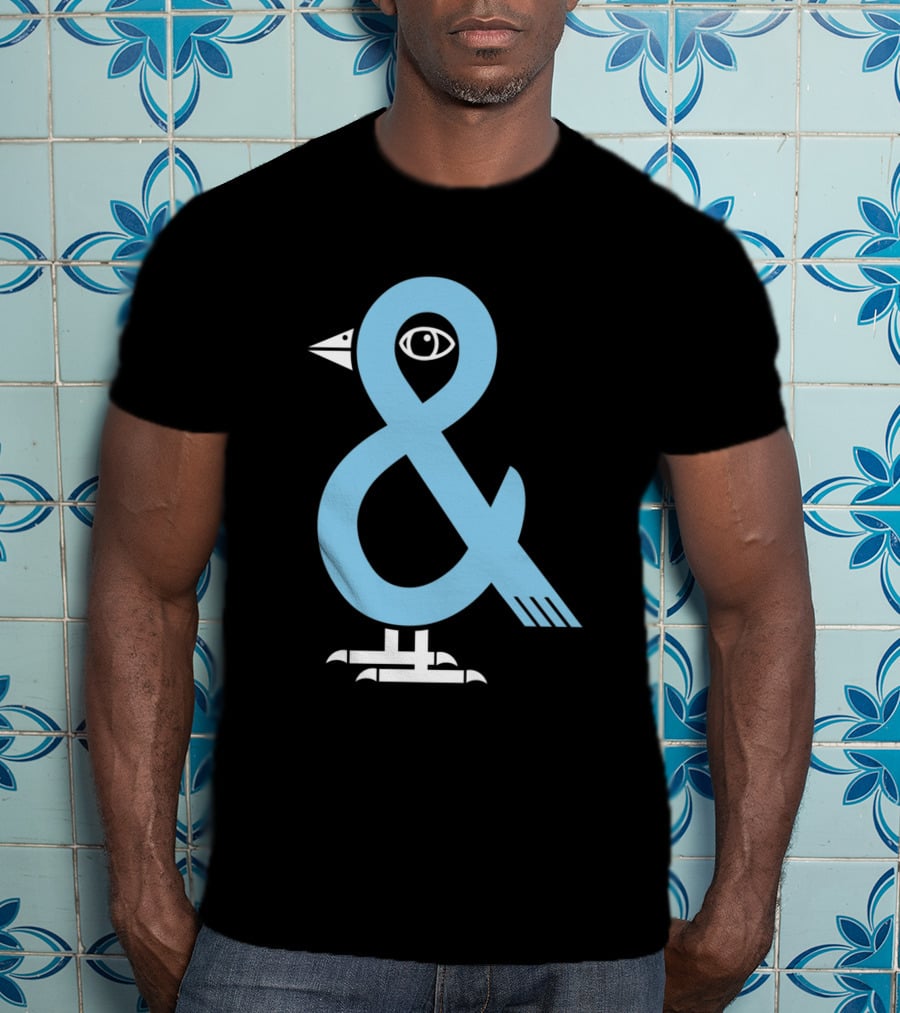 A Bird In The 'And Ampersand Bird Illustration 809179 T-Shirt