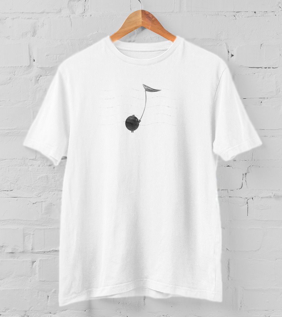 Music Note On Waves 698 T-Shirt