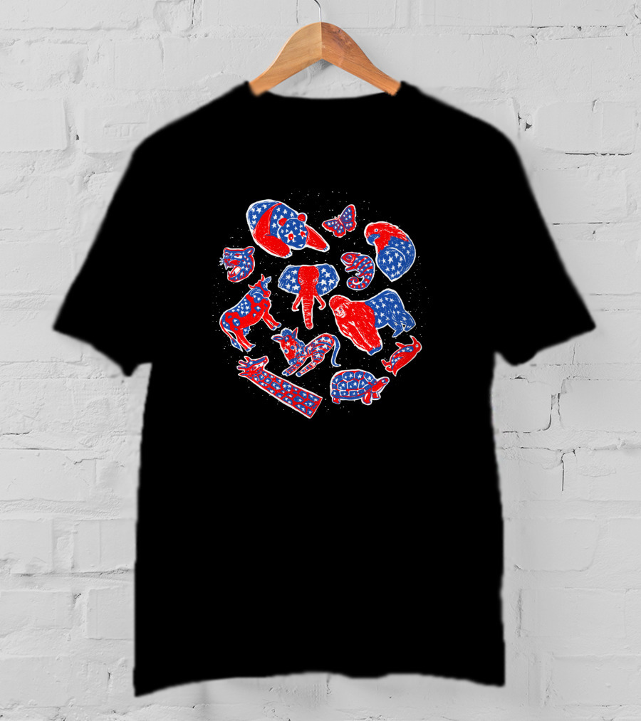 Americanimal Animals With Stars And Stripes 1148604 T-Shirt