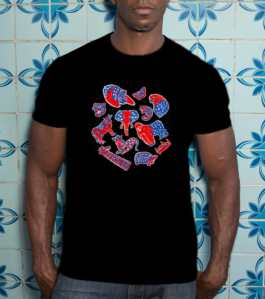 Americanimal Animals With Stars And Stripes 1148604 T-Shirt