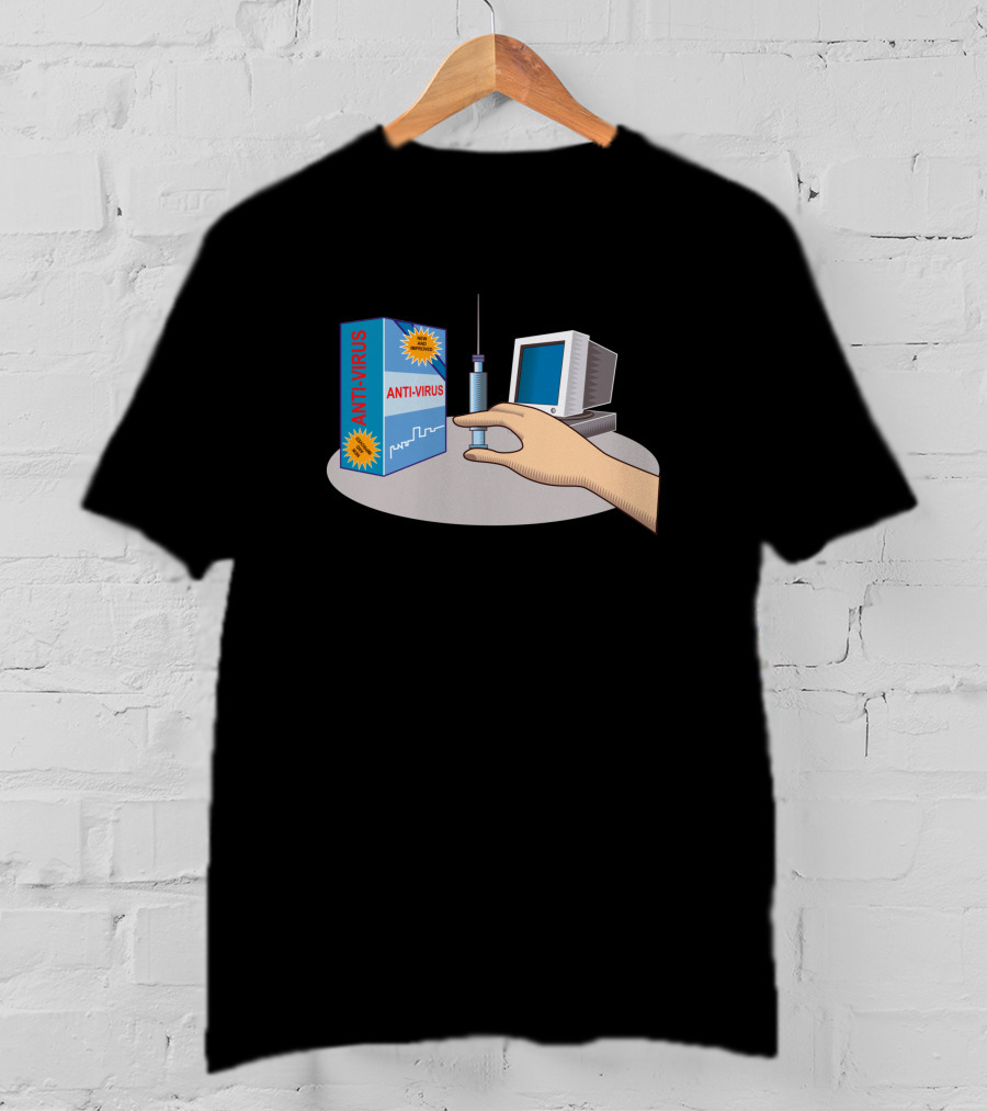 Antivirus Computer Injection Protection Graphics T-Shirt