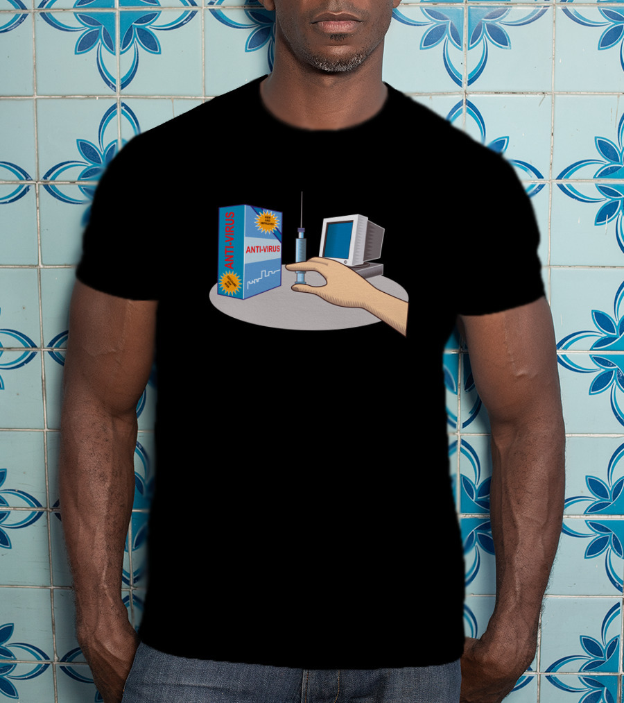 Antivirus Computer Injection Protection Graphics T-Shirt
