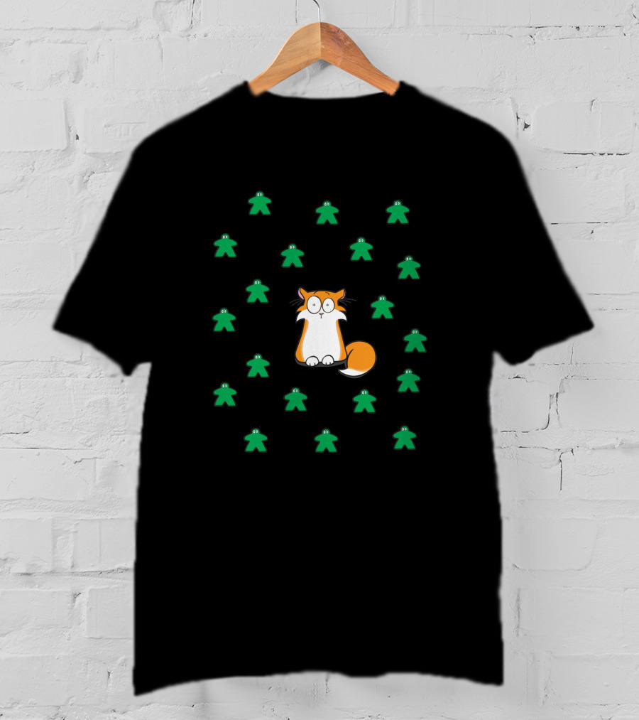 Apollo And The Meeples Cat Surrounded By Green Game Pieces 467869 T-Shirt