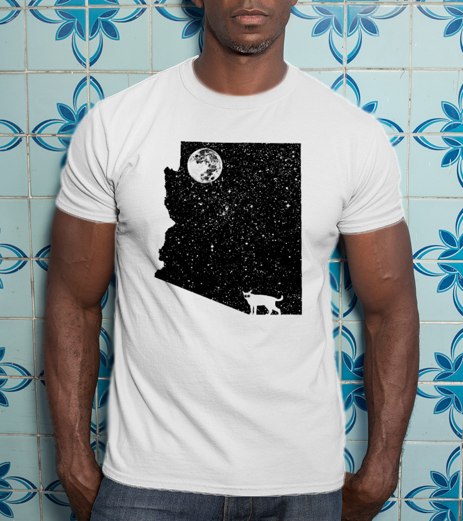 Arizona Cat Moon Silhouette 60047 T-Shirt
