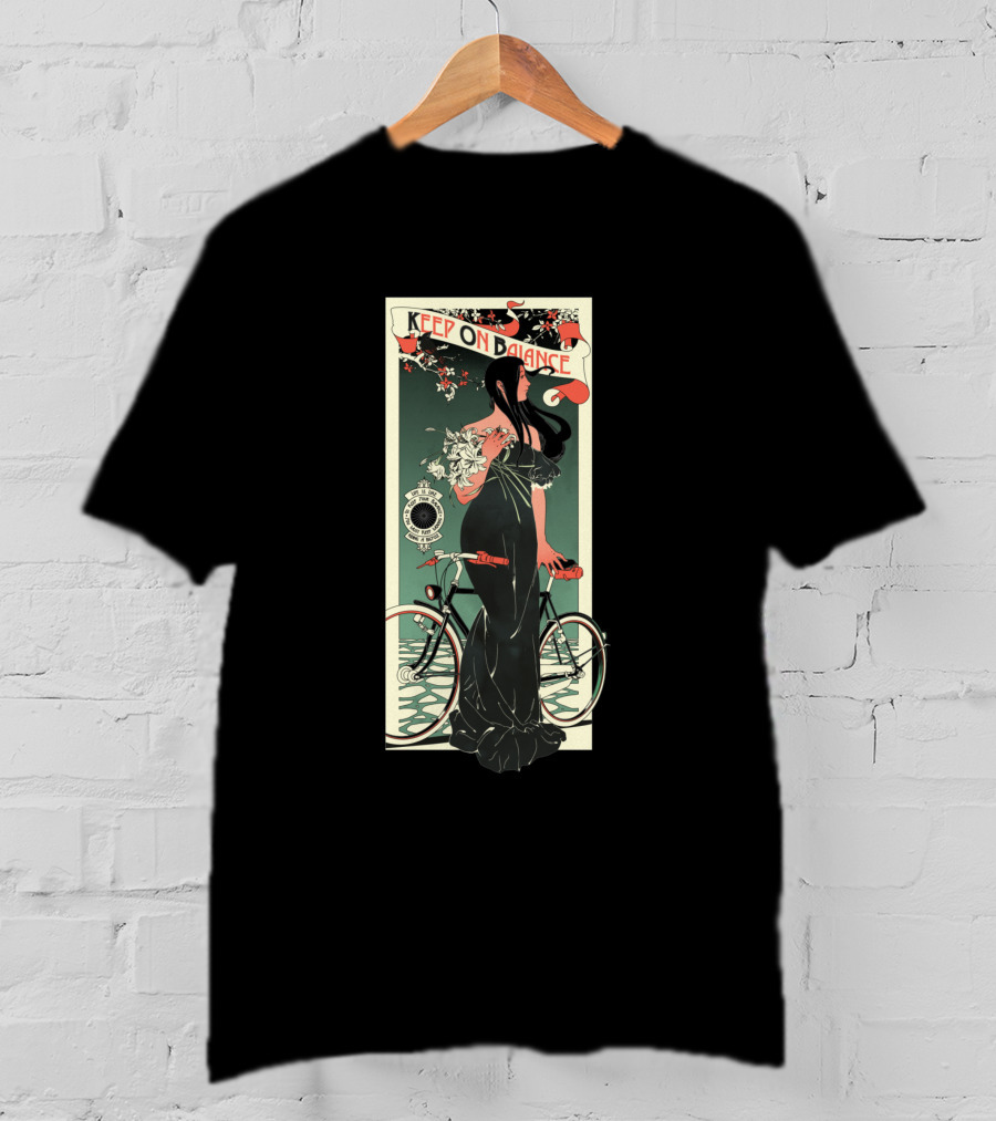 Keep On Balance Bicycle Art Nouveau Woman Vintage 1740788 T-Shirt
