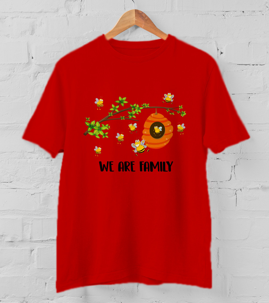 Bee We Are Family Friend Trip Vacation Party Hive Buzzing Community T-Shirt