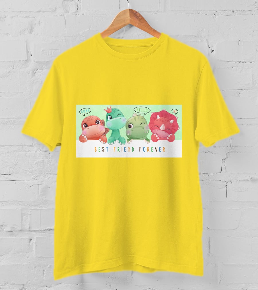 Dinosauria Best Friend Forever Roar Hello Hi T-Shirt
