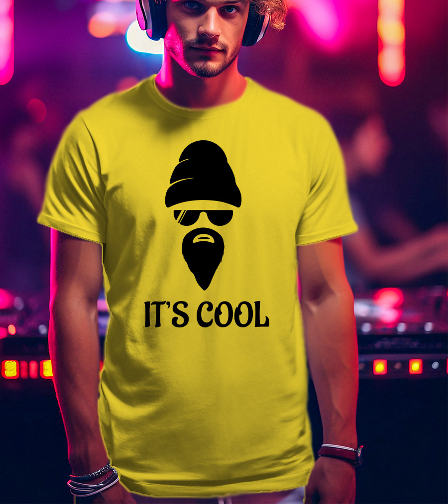 IT'S COOL Bearded Face Sunglasses Beanie T-Shirt
