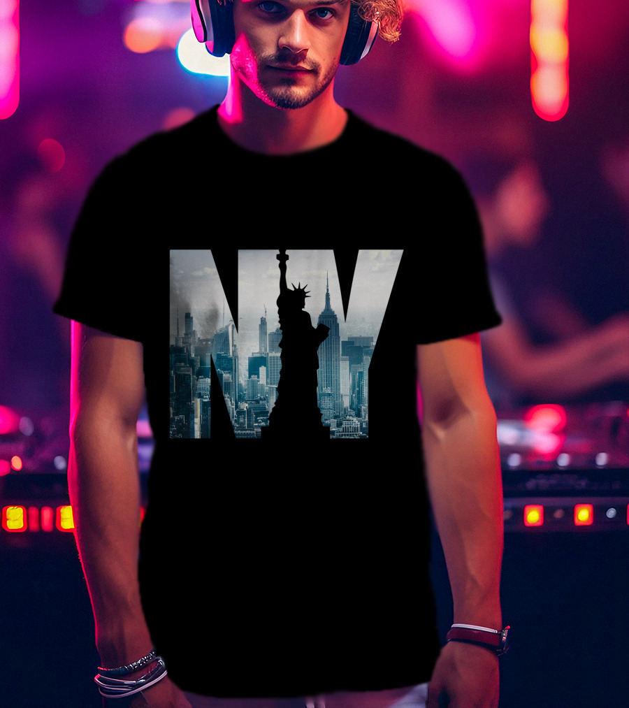 NY New York City Skyline Statue Of Liberty T-Shirt