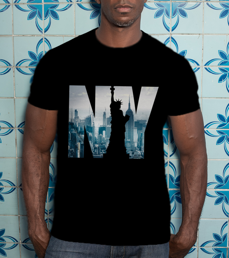 NY New York City Skyline Statue Of Liberty T-Shirt