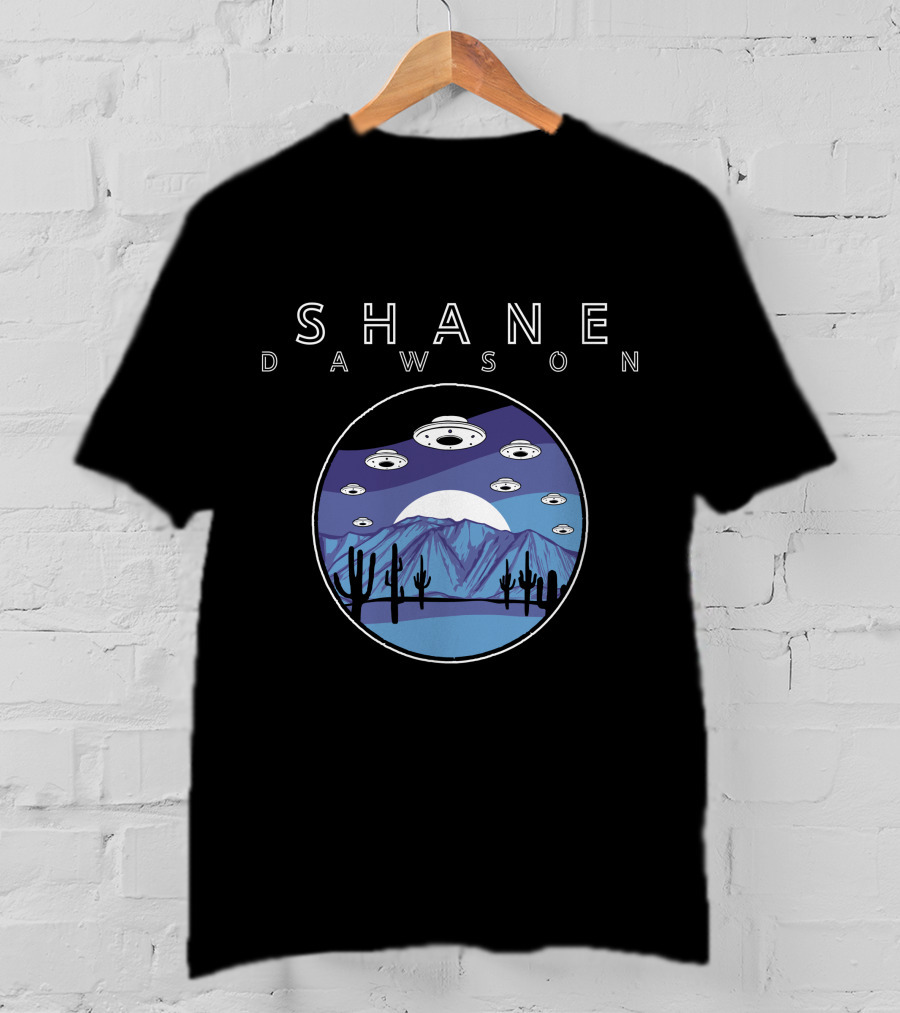 Shane Dawson UFO Saucers Over Desert Night Sky T-Shirt