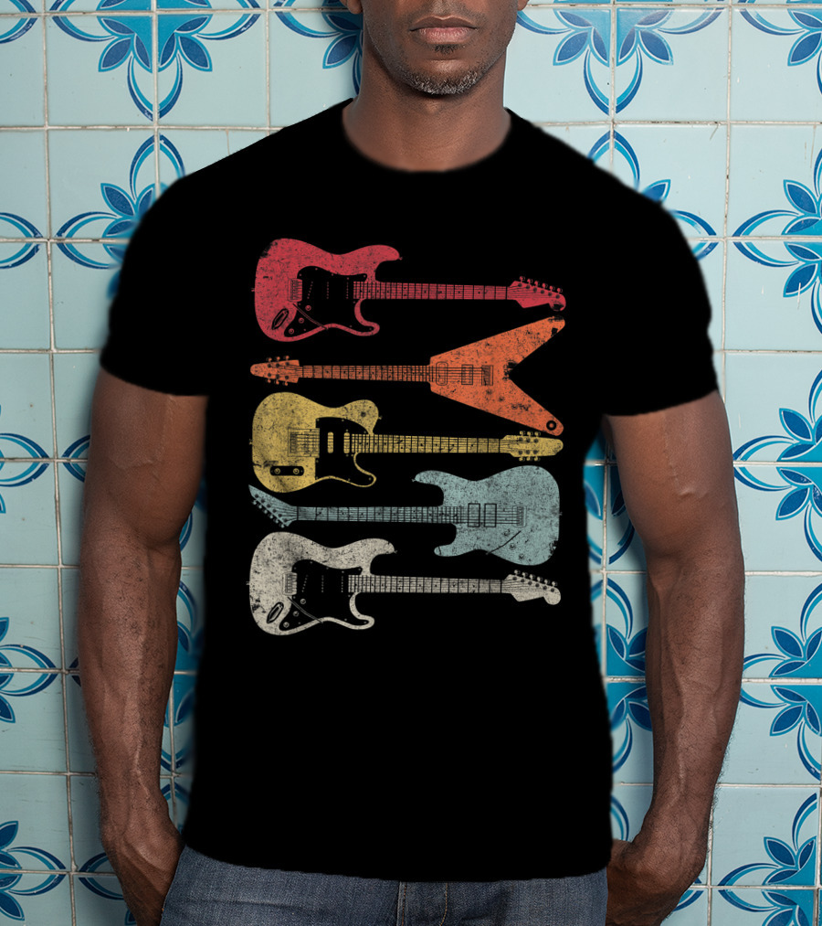 Retro Electric Guitar Collection T-Shirt