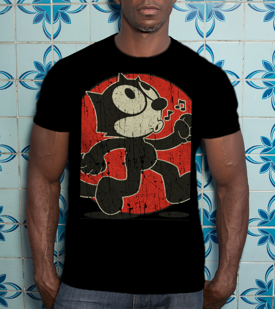 Catcreepypasta Felix The Cat Whistling Red Circle T-Shirt