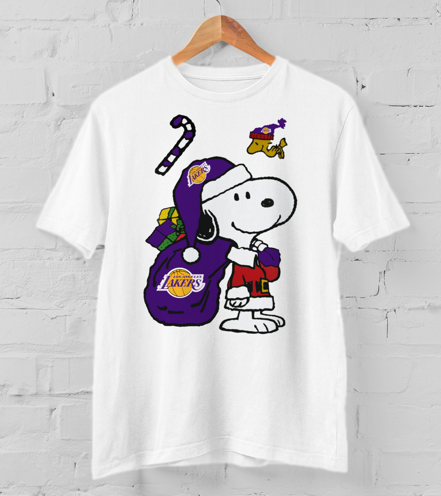 Los Angeles Lakers Snoopy Christmas Special T-Shirt