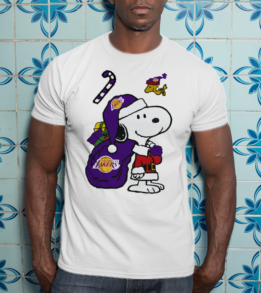 Los Angeles Lakers Snoopy Christmas Special T-Shirt