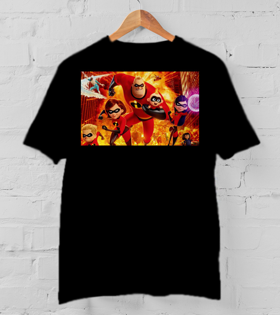 The Incredibles Family Action Adventure Pixar Scene T-Shirt