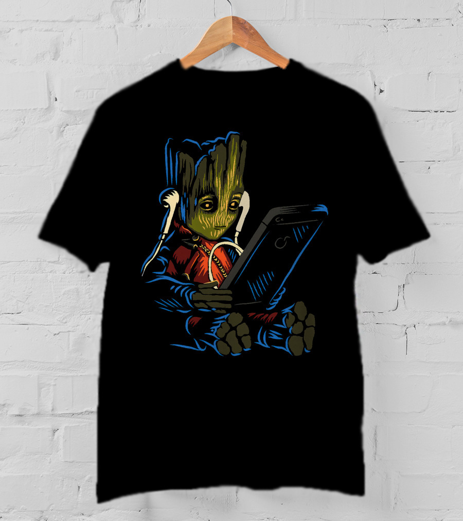 Groot Guardians Of The Galaxy Music Tablet T-Shirt