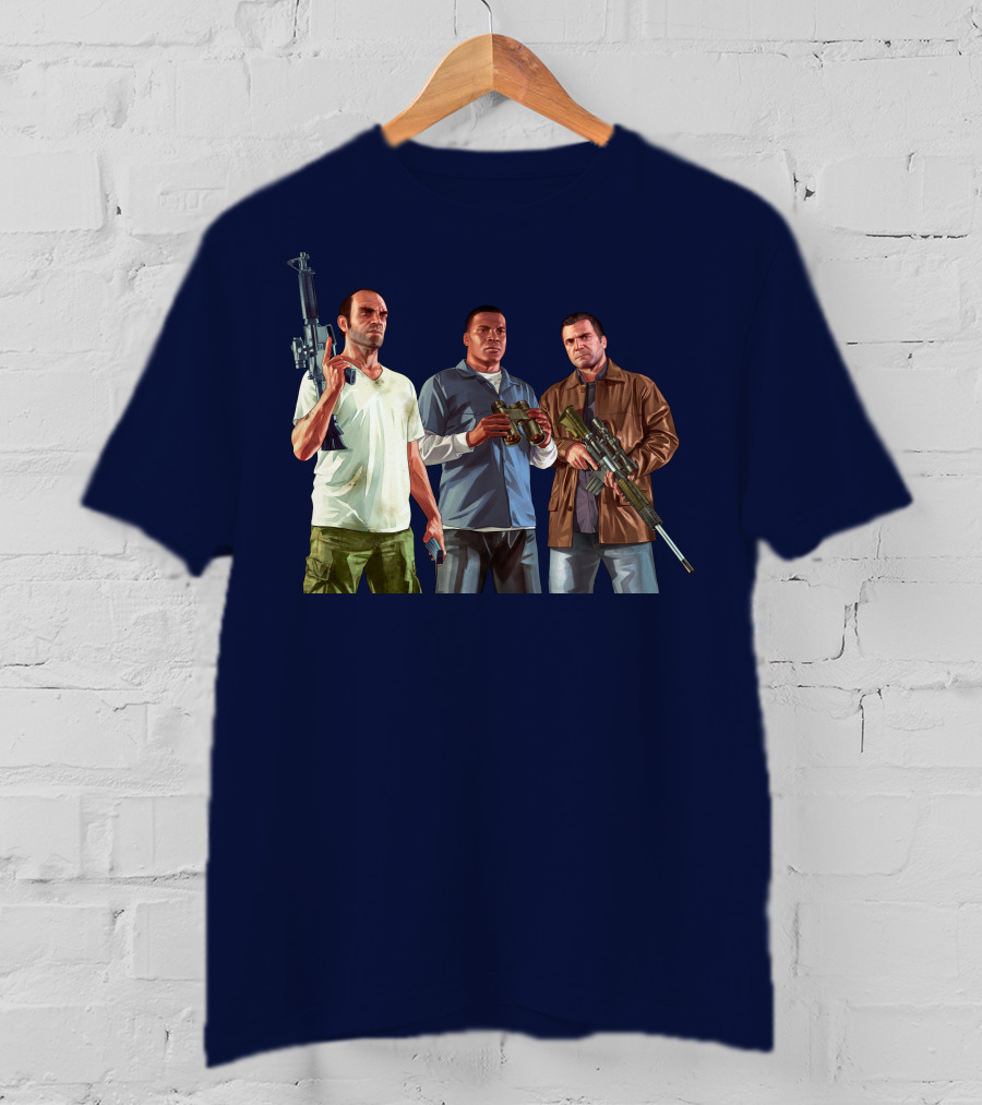 Grand Theft Auto Characters With Weapons T-Shirt