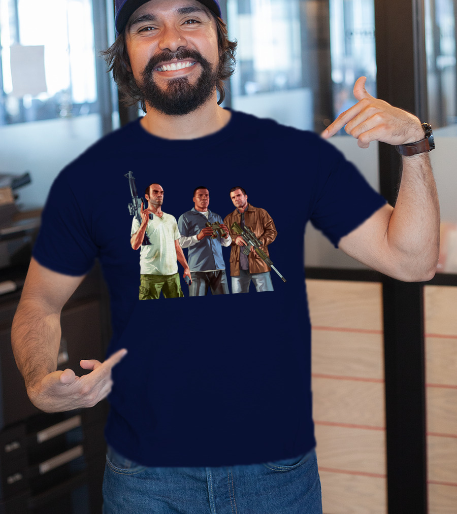 Grand Theft Auto Characters With Weapons T-Shirt