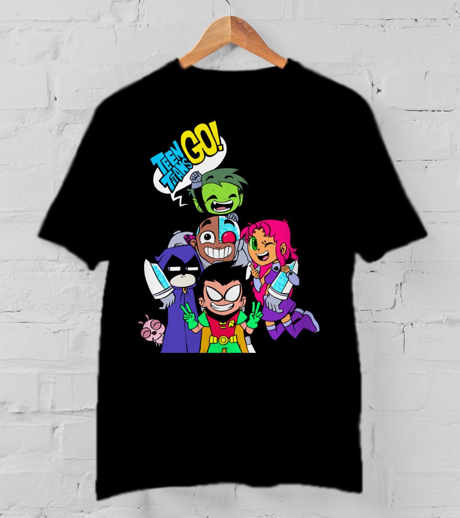 Teen Titans Go Animated Characters Group T-Shirt