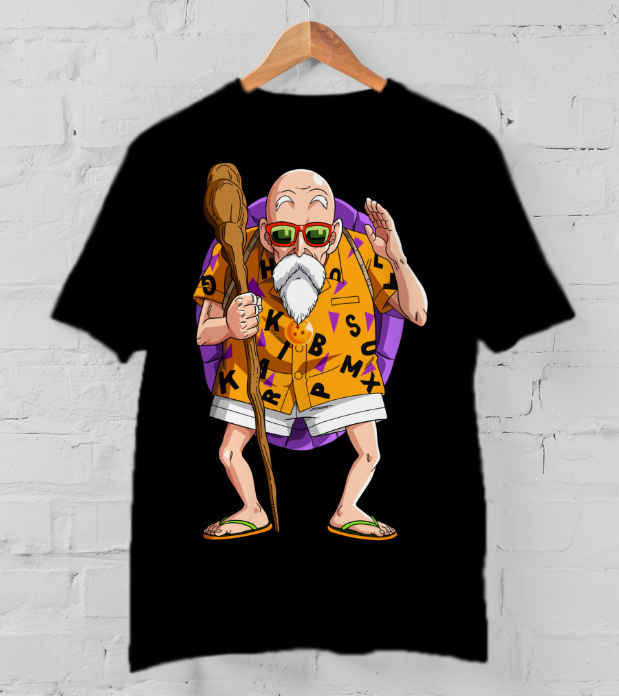 Dragon Turtle Hermit Character With Glasses And Staff T-Shirt