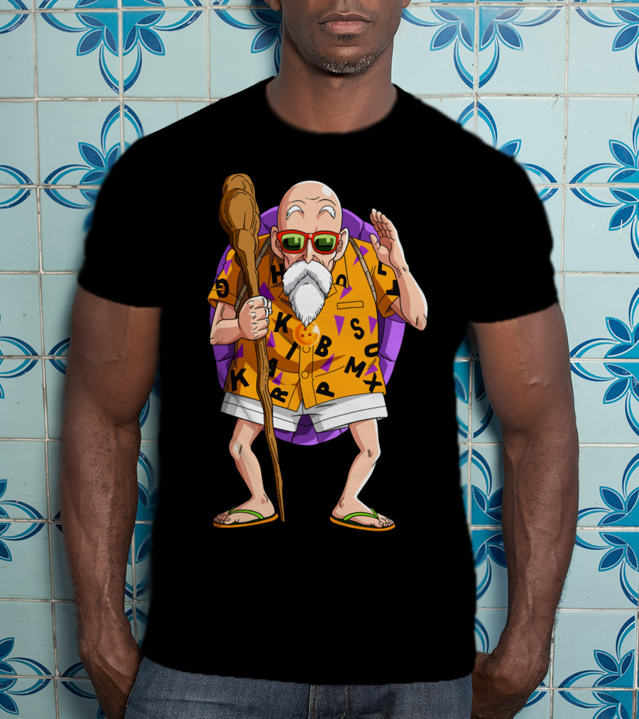 Dragon Turtle Hermit Character With Glasses And Staff T-Shirt