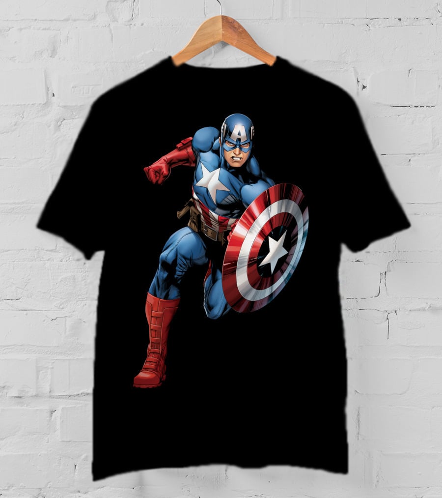 Captain America Superhero Iconic Shield Marvel Universe T-Shirt