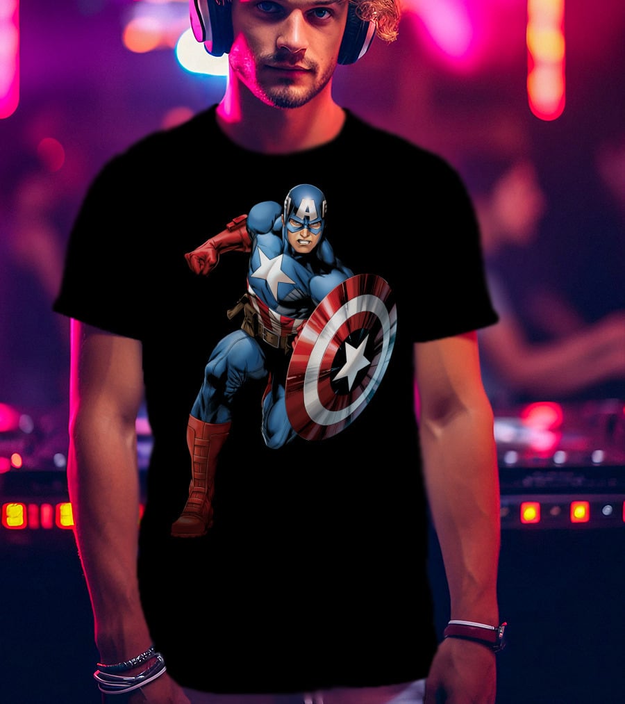 Captain America Superhero Iconic Shield Marvel Universe T-Shirt
