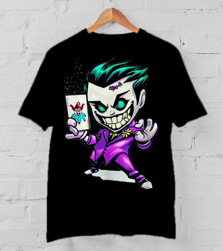 Joker 2012 Cartoon Grinning Character With Joker Card T-Shirt