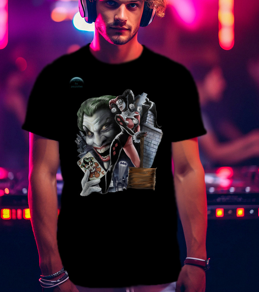 Joker Harley Quinn Gotham Joker Card T-Shirt