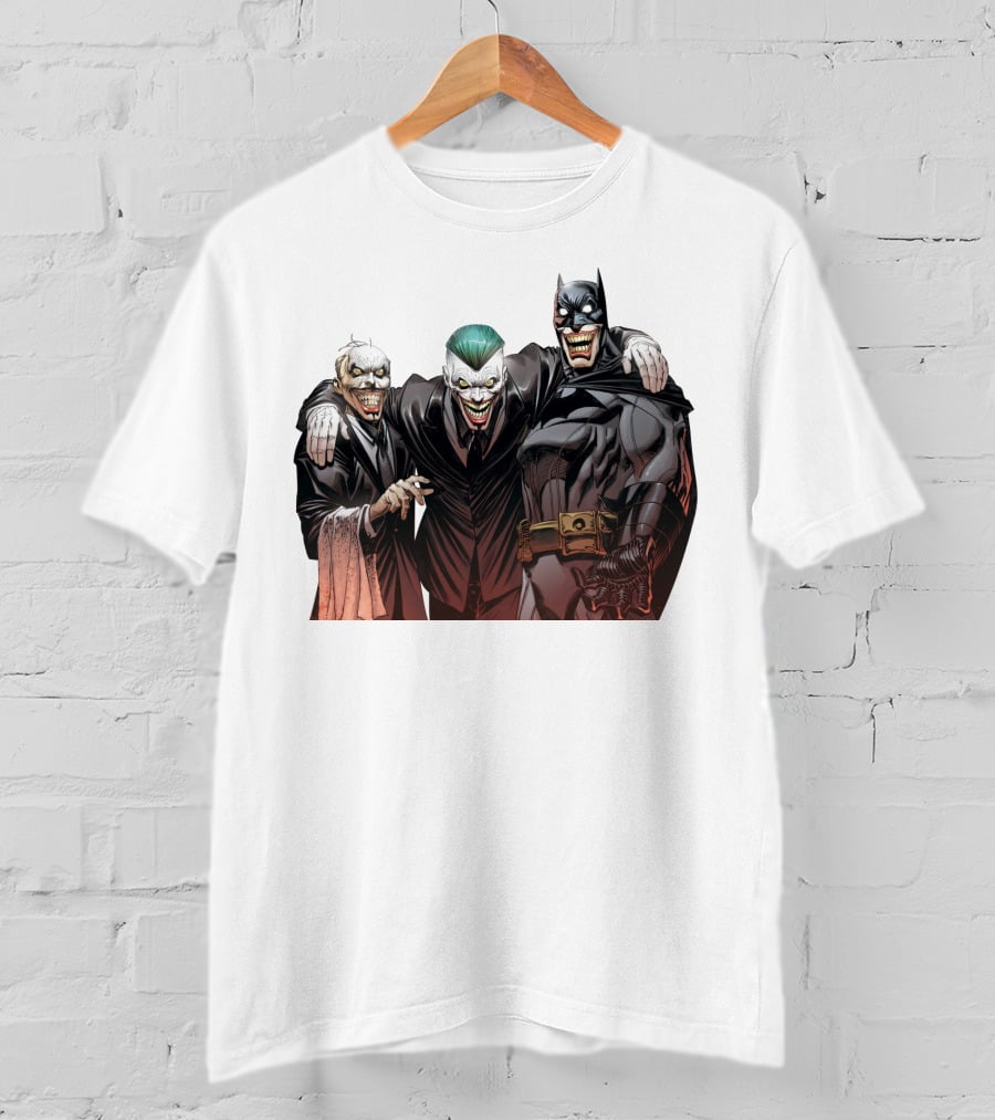 The Joker Batman Three-Face Grinning Trio T-Shirt