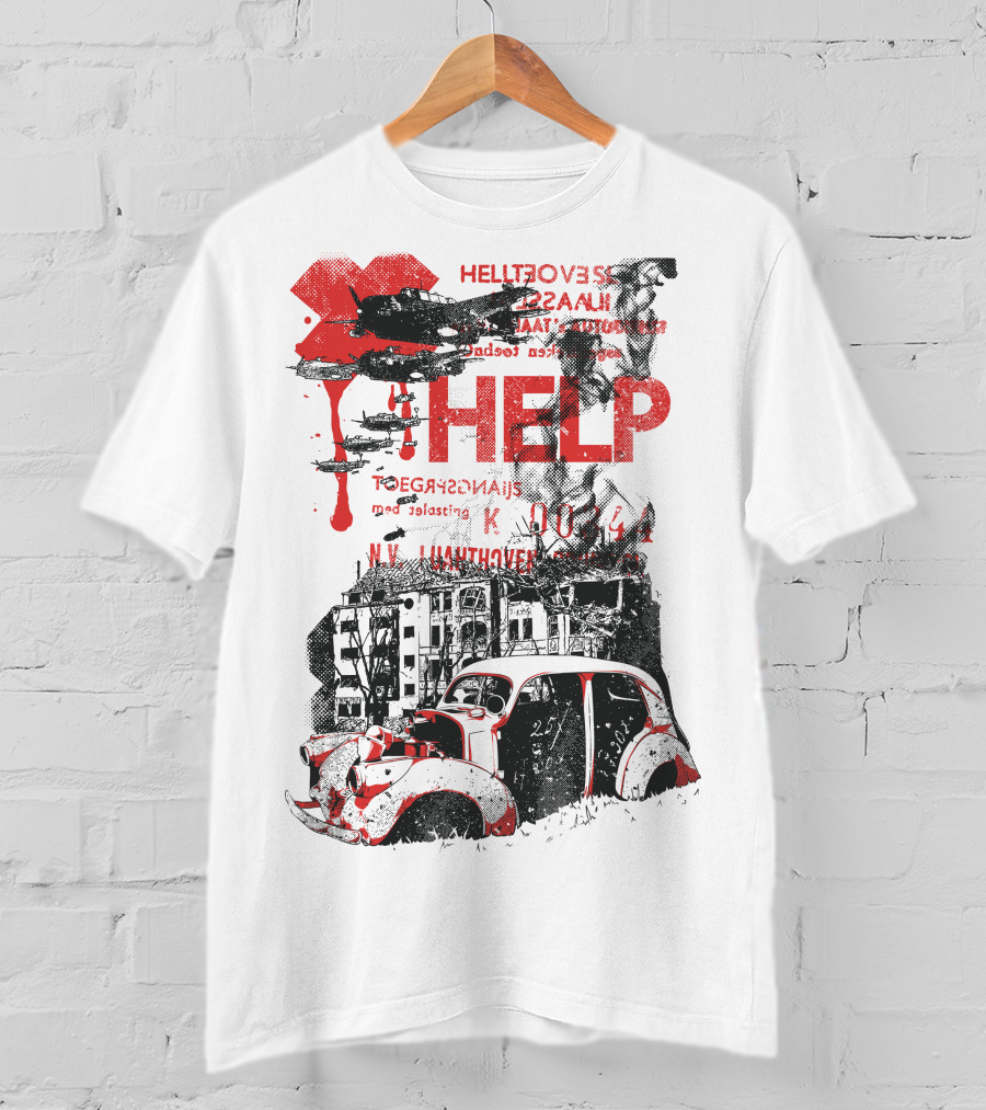 Help Hellfovers Unassuming Red Tears T-Shirt