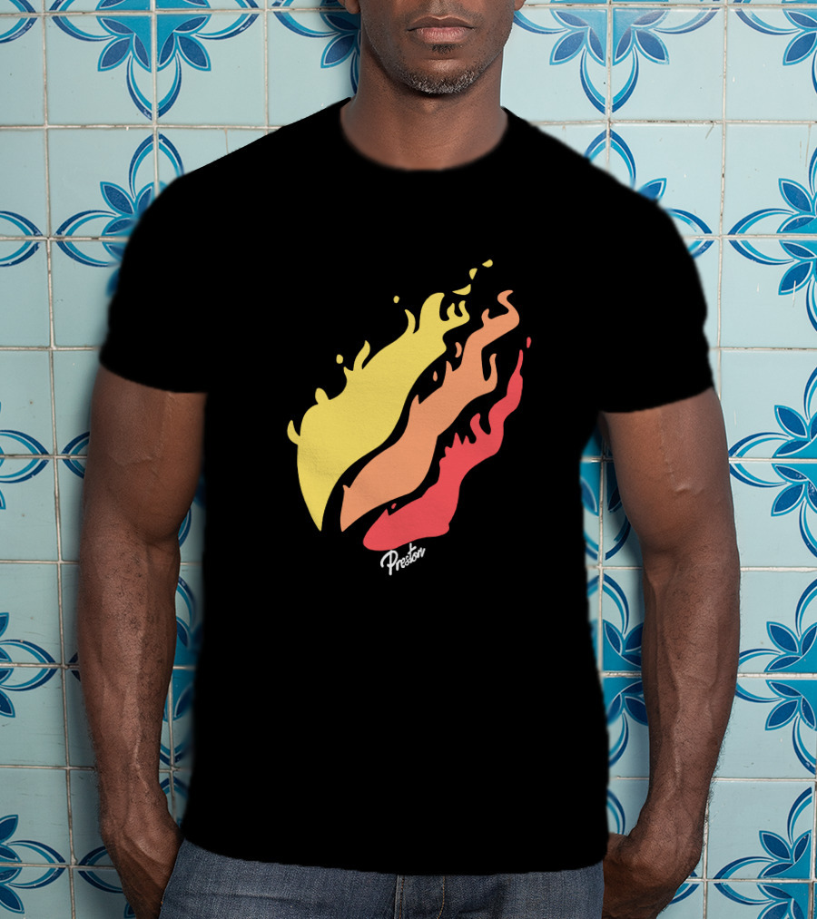 Preston Fire Flame Logo PrestonStyles.com Merch T-Shirt