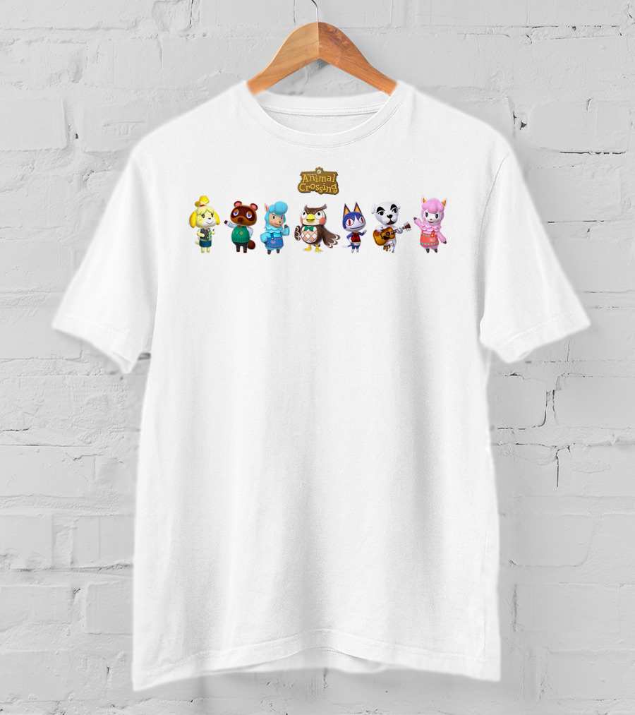 Animal Crossing Character Lineup Featuring Isabel Tom Nook K.K. Slider And Friends T-Shirt
