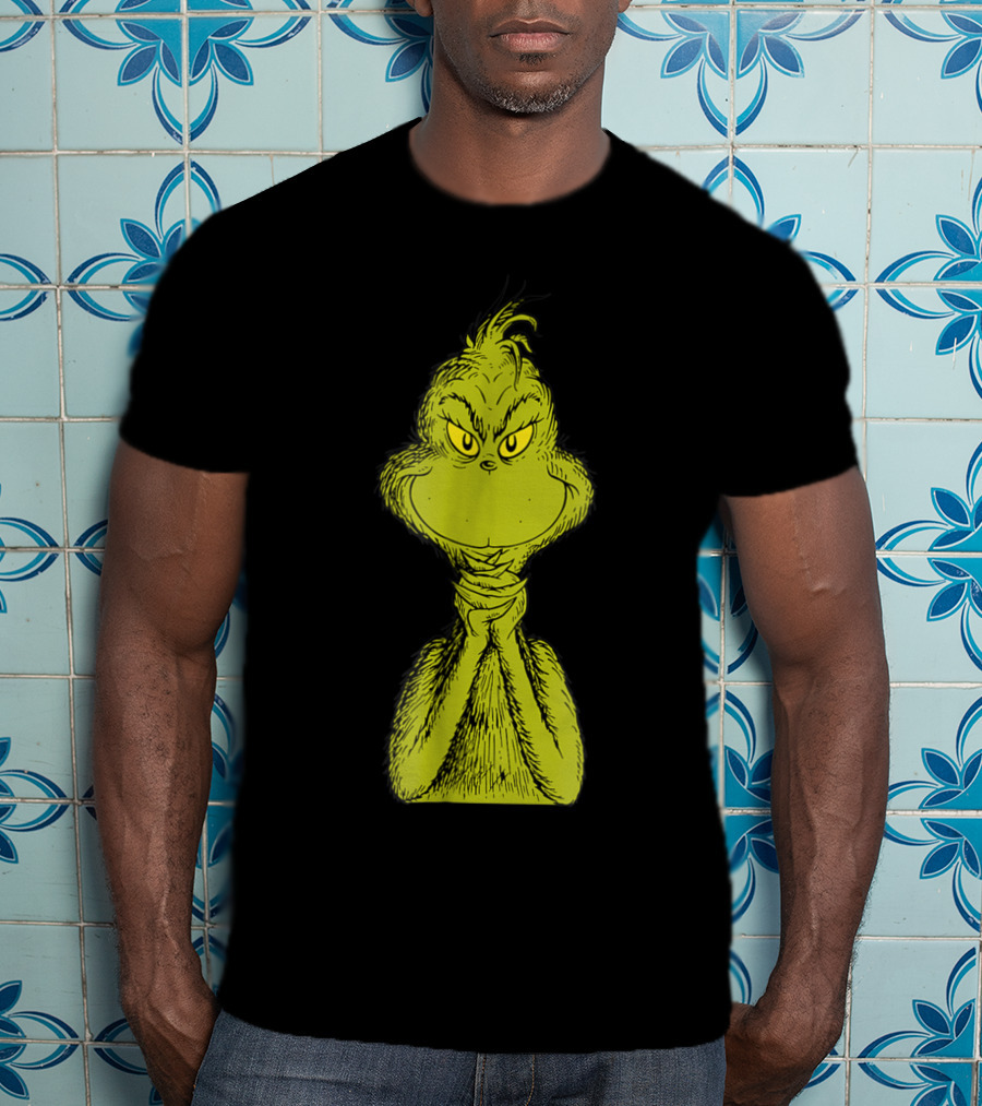 Dr Seuss Classic Sly Grinch Iconic Mischievous Expression T-Shirt