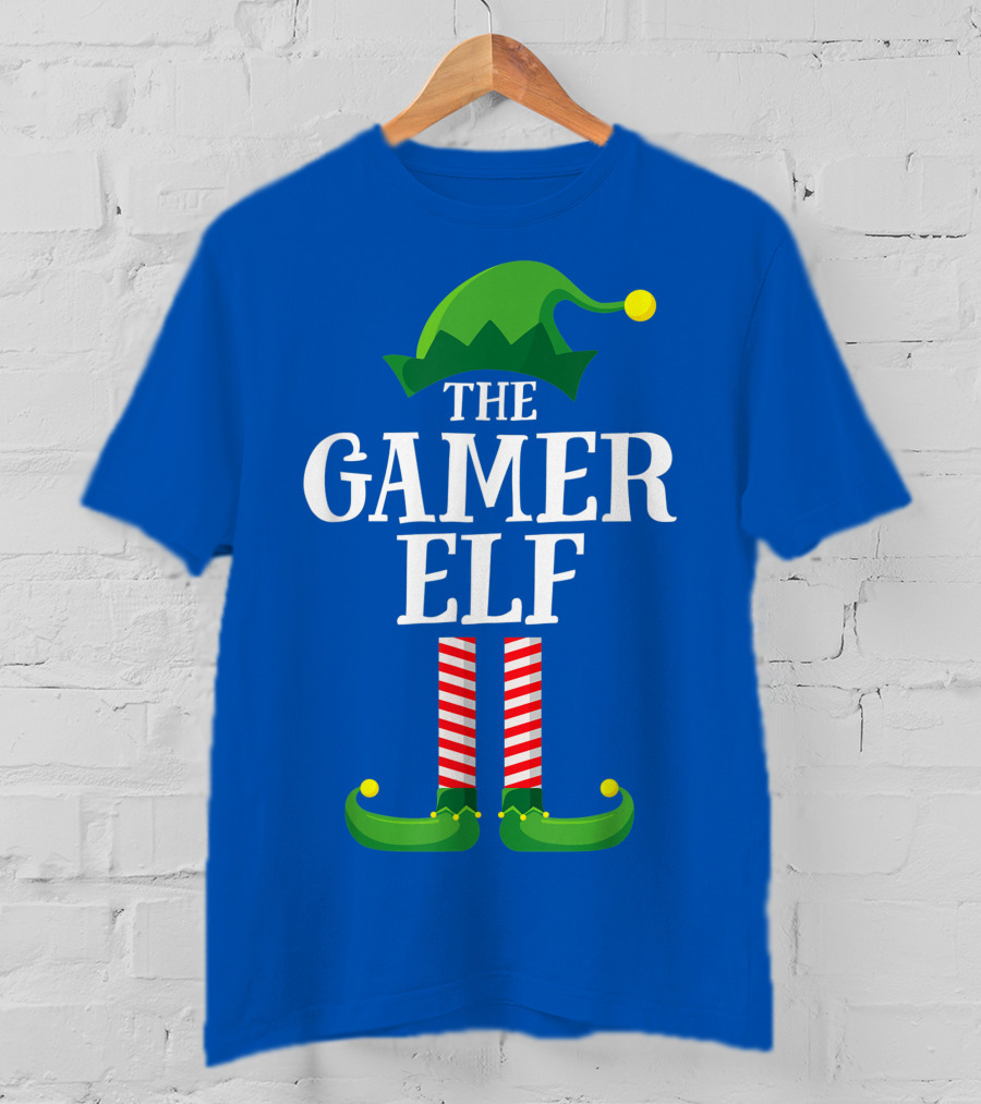 The Gamer Elf Matching Family Group Christmas Party Holiday T-Shirt