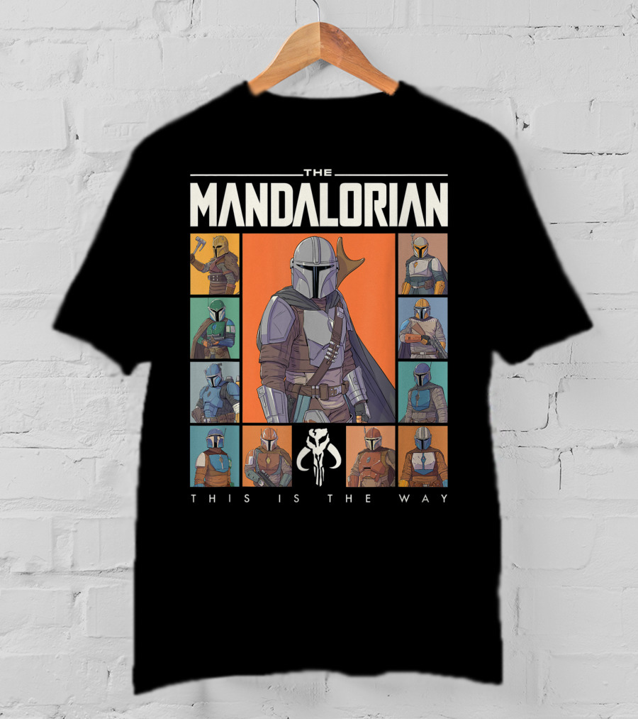 The Mandalorian Character Grid This Is The Way Star Wars T-Shirt