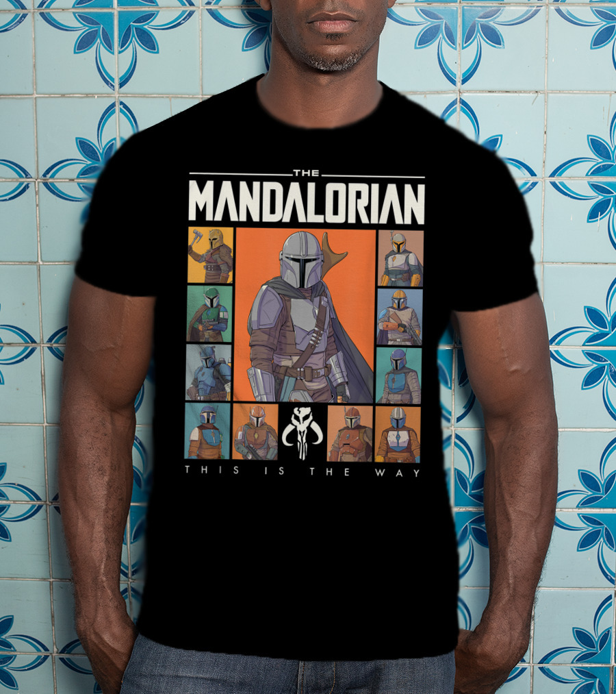 The Mandalorian Character Grid This Is The Way Star Wars T-Shirt