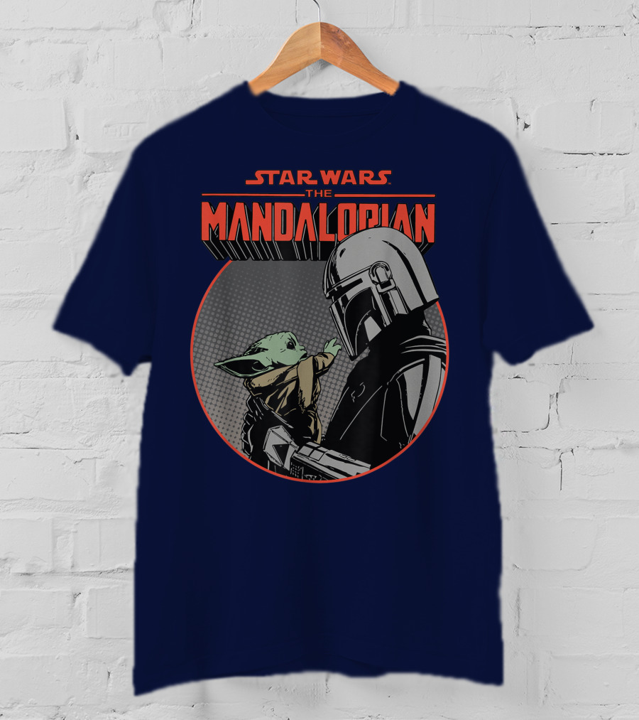Star Wars The Mandalorian Mando And The Child Vintage Comic T-Shirt