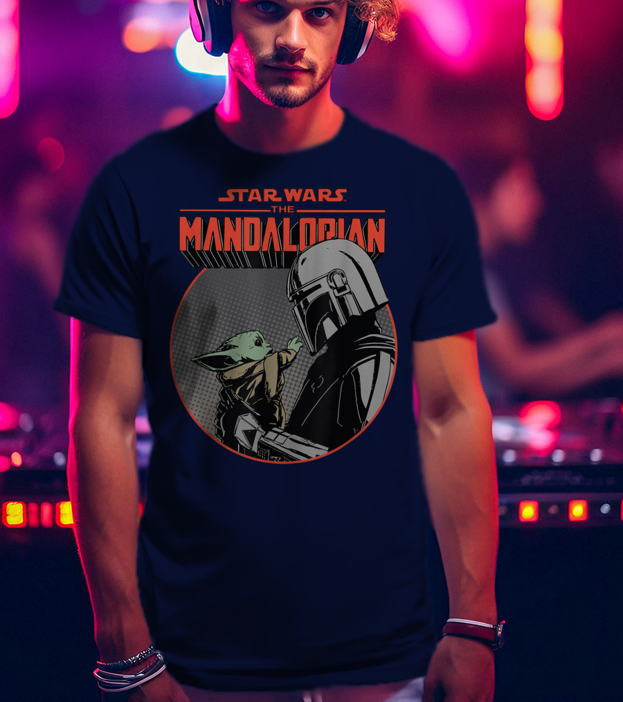 Star Wars The Mandalorian Mando And The Child Vintage Comic T-Shirt
