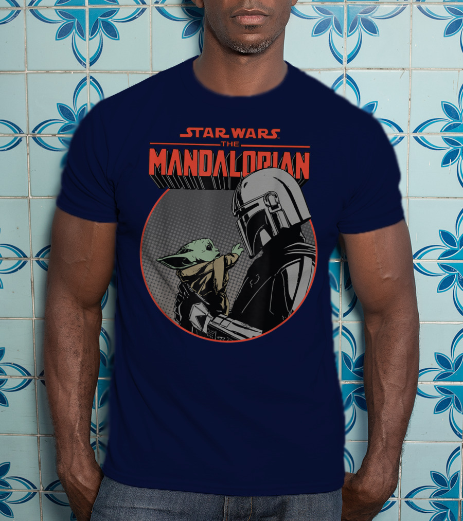 Star Wars The Mandalorian Mando And The Child Vintage Comic T-Shirt