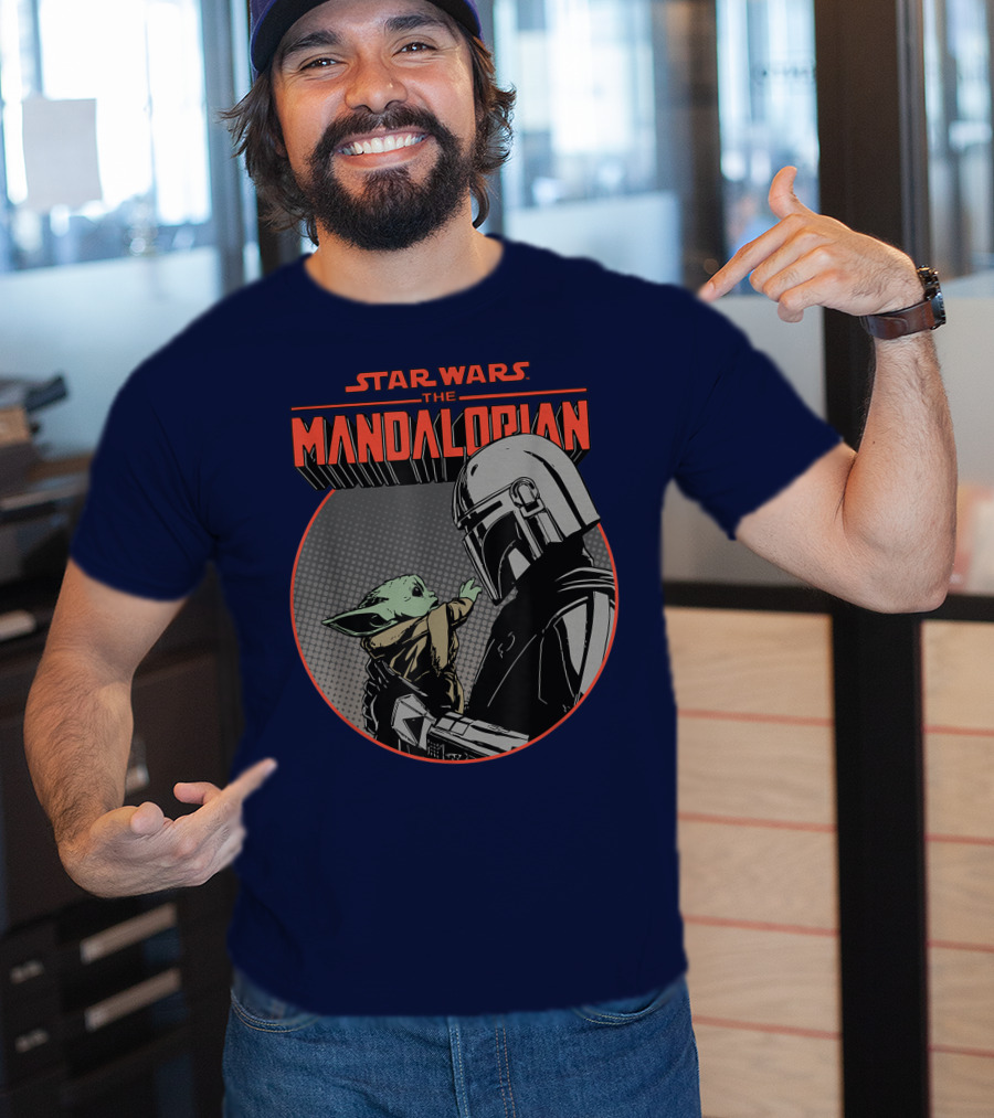Star Wars The Mandalorian Mando And The Child Vintage Comic T-Shirt
