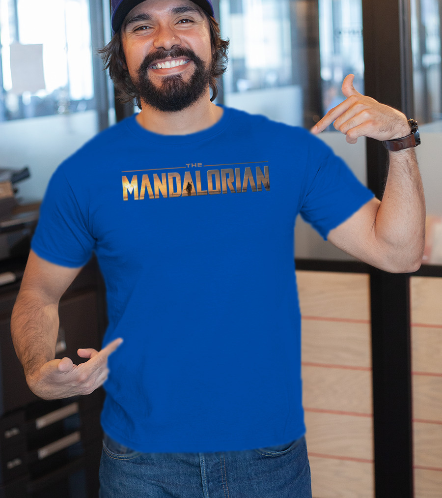 Star Wars The Mandalorian Series Logo Iconic Sunset T-Shirt