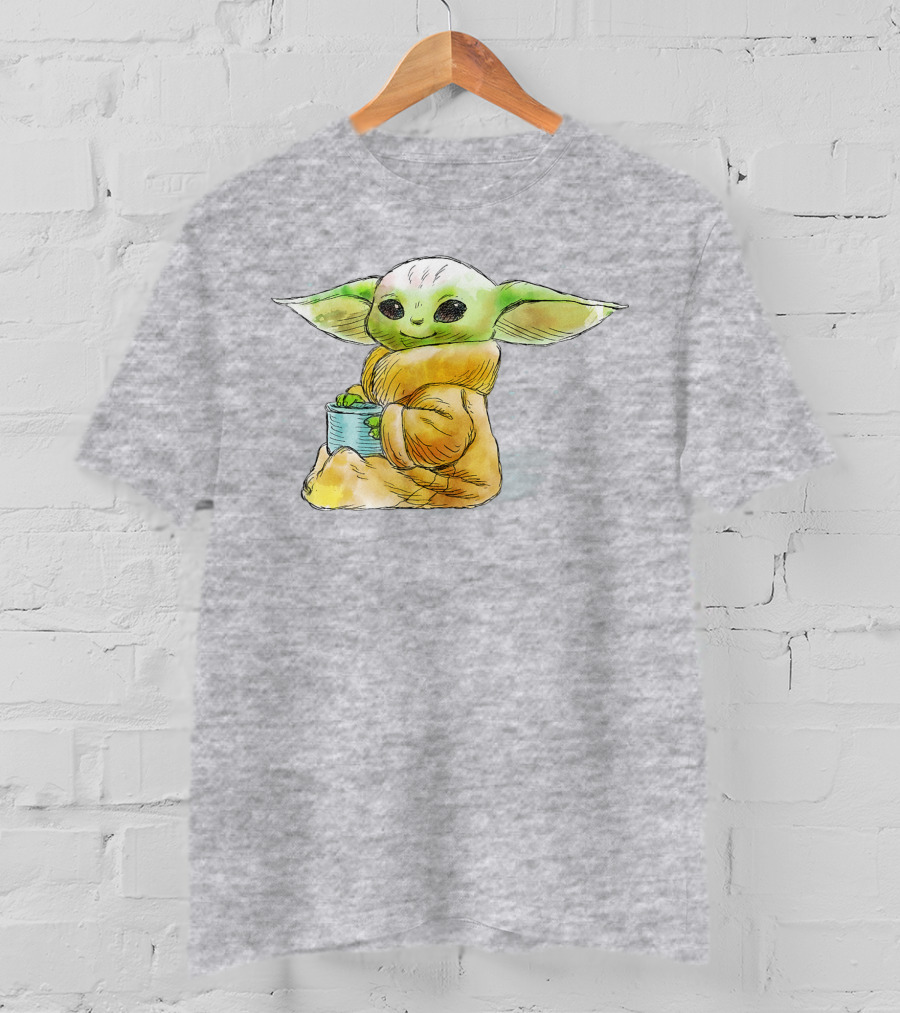 Star Wars The Mandalorian The Child Baby Yoda Drinking Soup T-Shirt