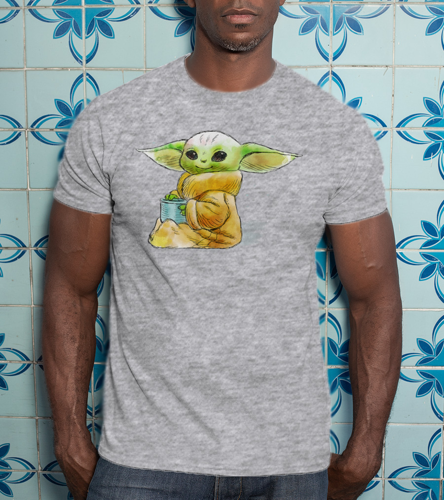 Star Wars The Mandalorian The Child Baby Yoda Drinking Soup T-Shirt